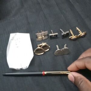 Pierre Cardin Elegant Gold and Silver Cufflinks Set Bundle